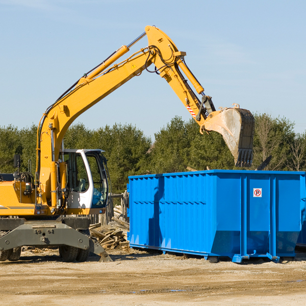 what size residential dumpster rentals are available in Townshend VT